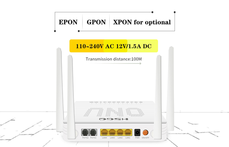 4GE+2POTS+1USB+2.4G+5.8G(1200M)wifi XPON ONU - Image 2
